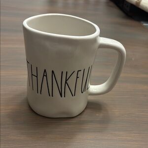 White Ceramic Thankful Mug